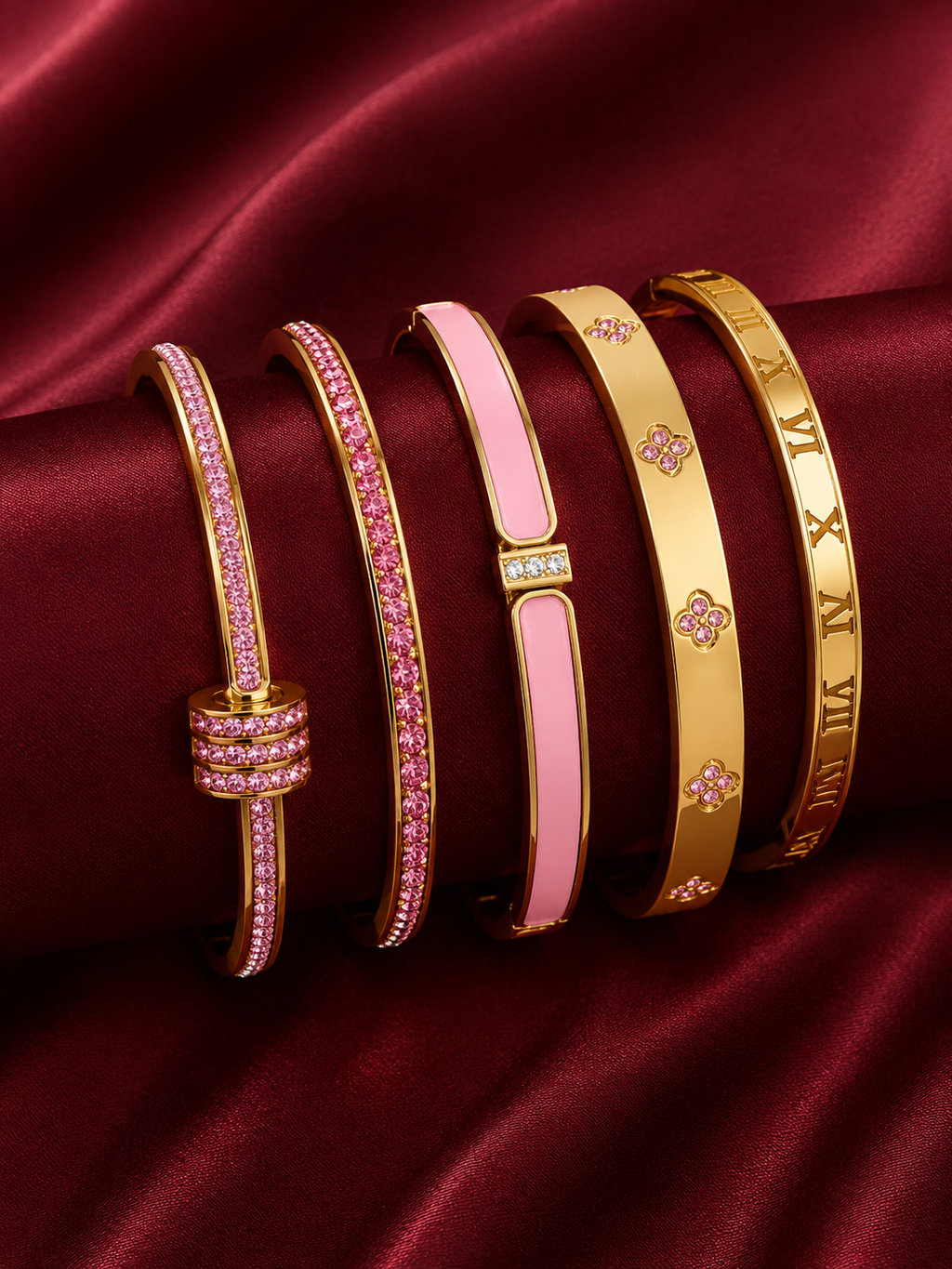 Acier Inoxydable Collection Royale Rose Gold x5
