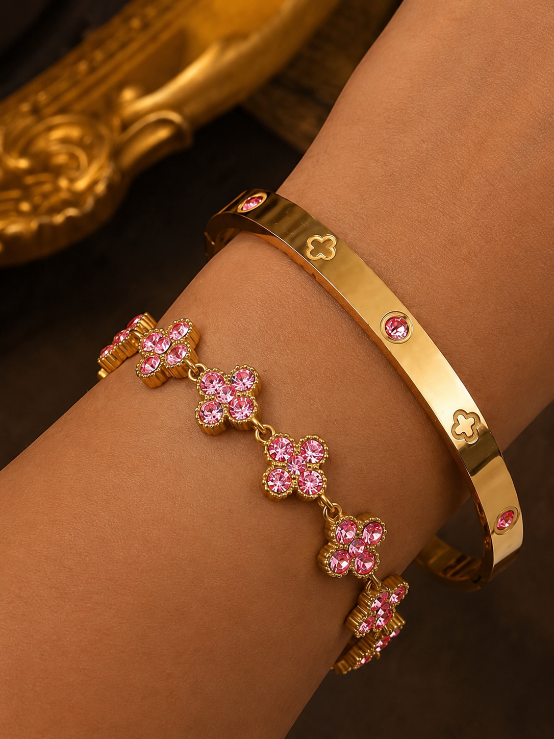 Acier Inoxydable - 1 Bracelet Trèfle
