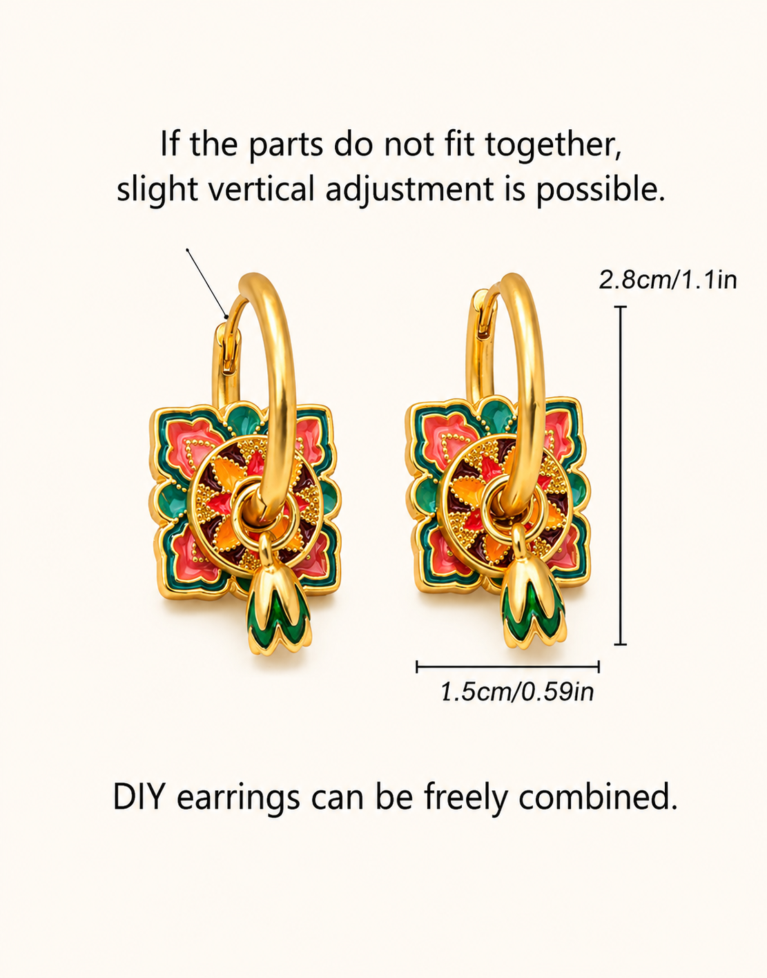 Acier Inoxydable - Boucles d’Oreilles Lotus Rose