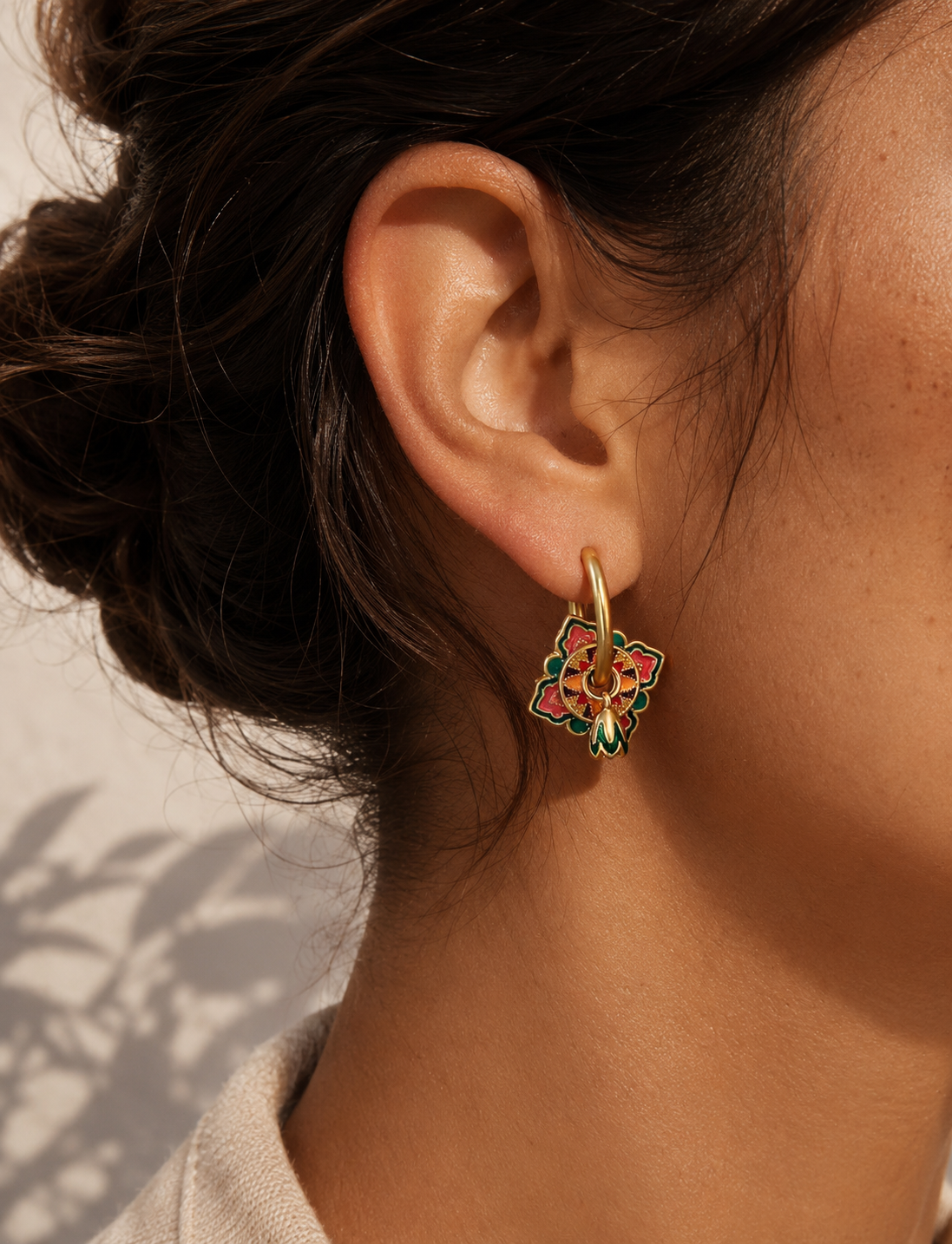 Acier Inoxydable - Boucles d’Oreilles Lotus Rose