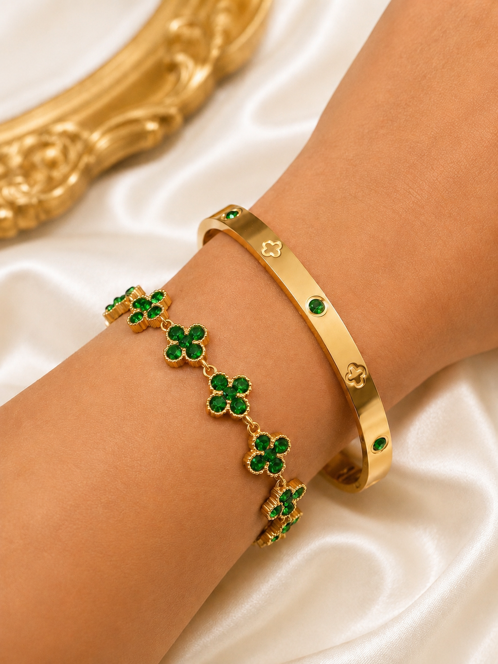 Acier Inoxydable - 1 Bracelet Trèfle