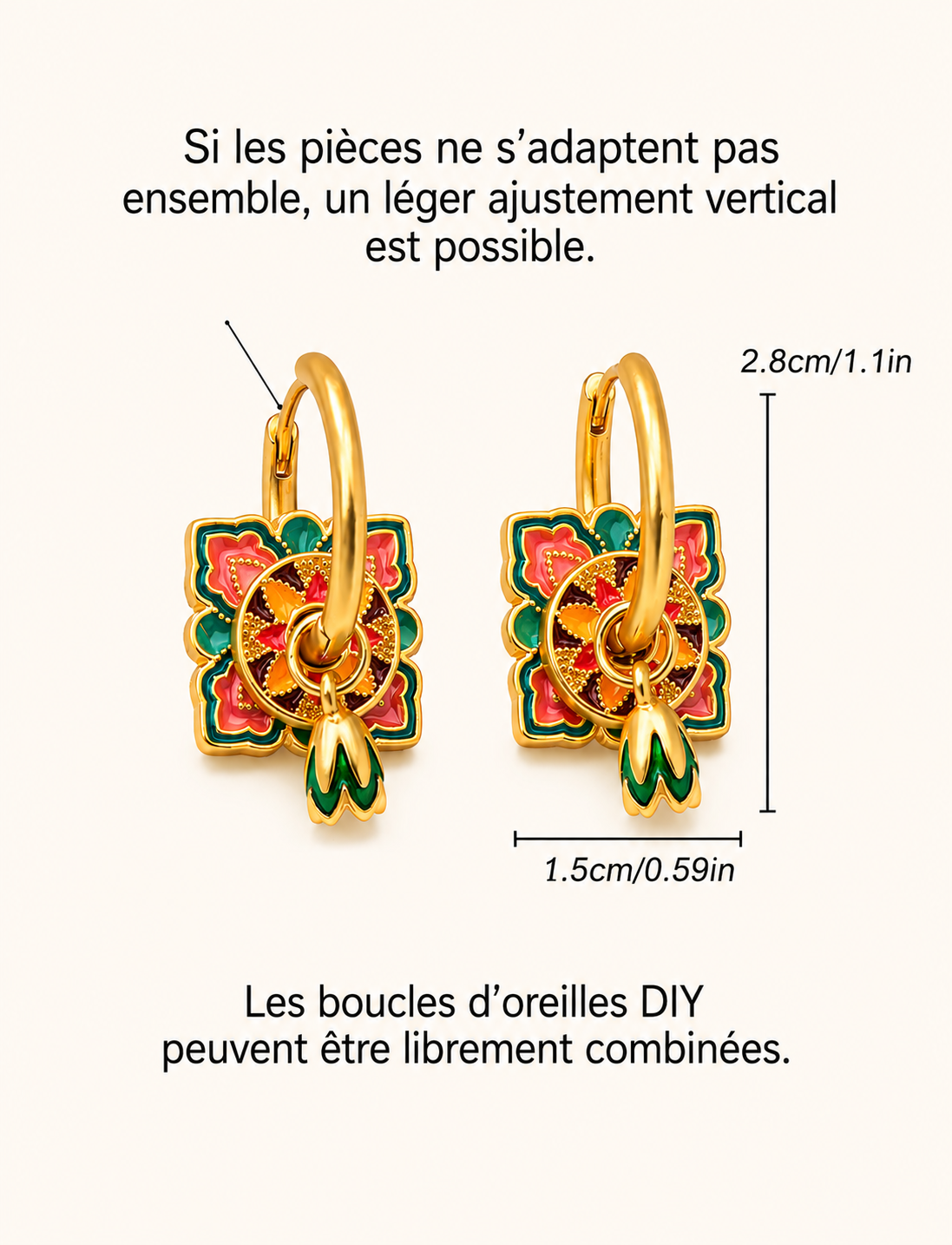 Acier Inoxydable - Boucles d’Oreilles Lotus Rose
