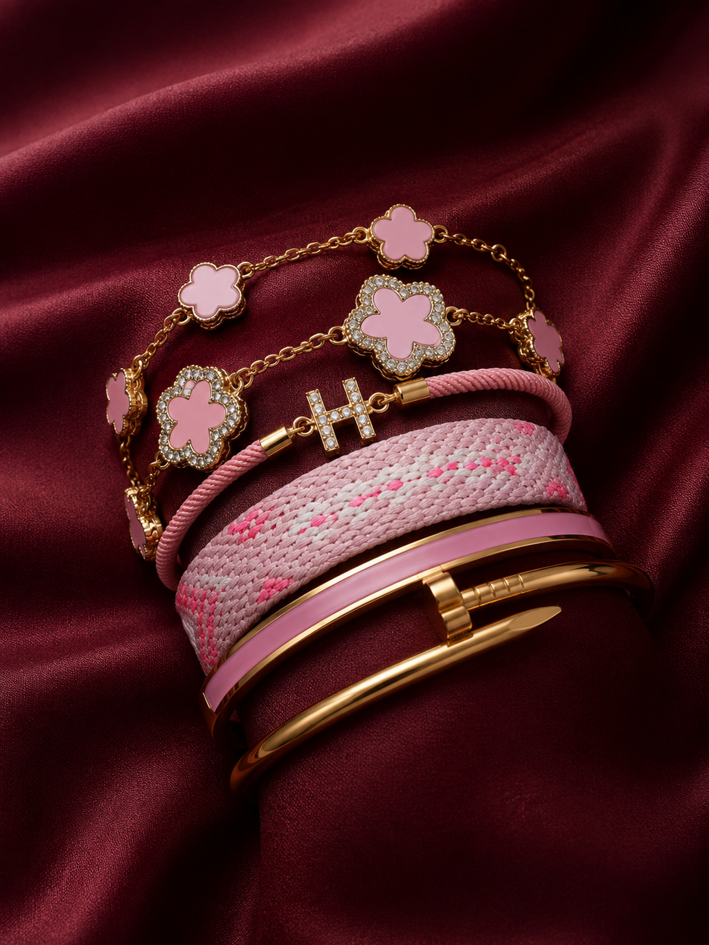 Acier Inoxydable - Bracelet Élégance Rosé
