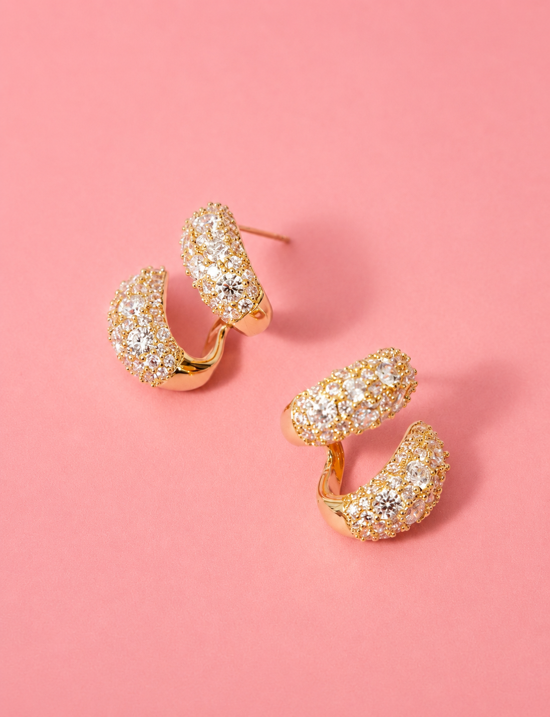 Acier inoxydable - Boucles D’oreilles Scintillantes