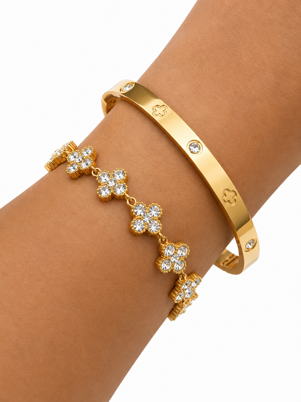 Acier Inoxydable - 1 Bracelet Trèfle