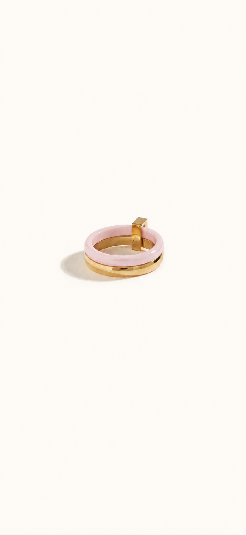Bague Plaquée Or 18 Carats & Acier Inoxydable – Bague Rose