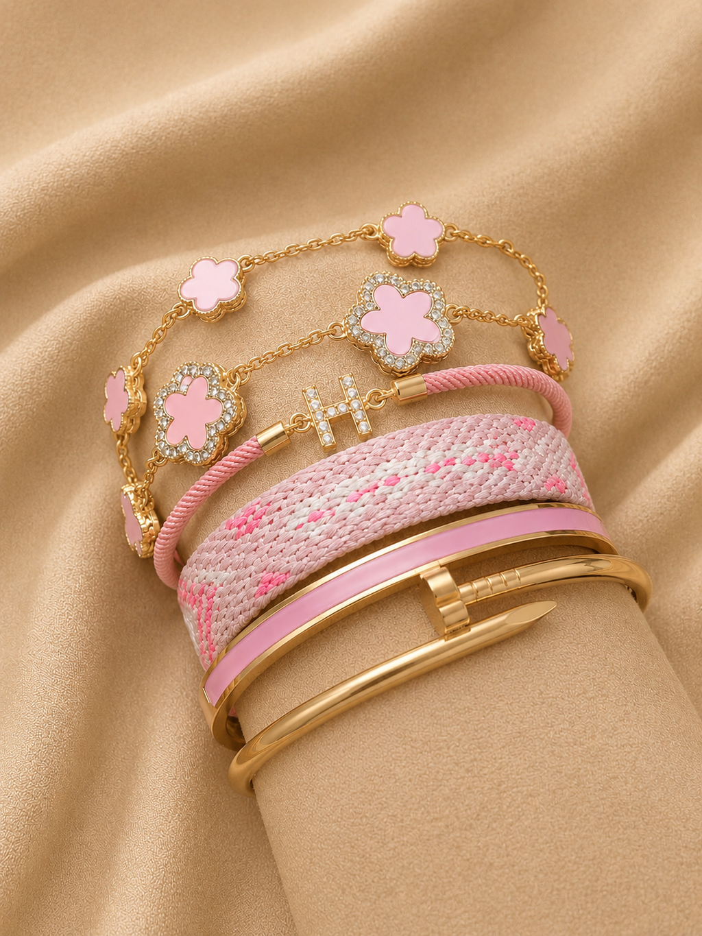 Acier Inoxydable - Bracelet Élégance Rosé