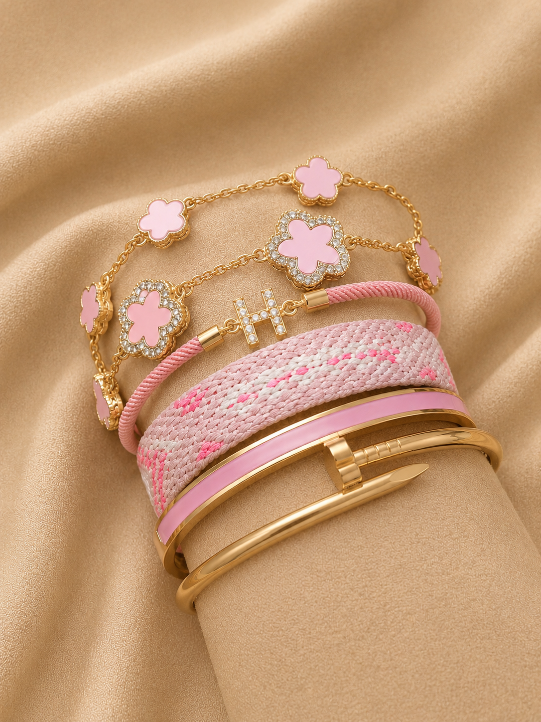 Acier Inoxydable - Bracelet Élégance Rosé