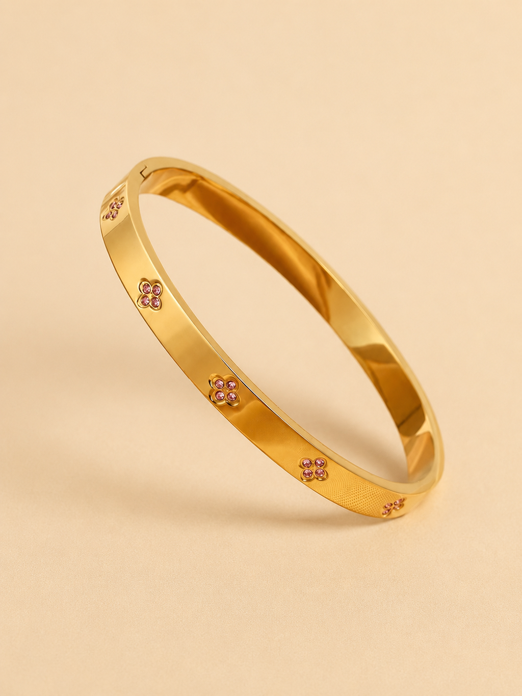Acier inoxydable 1 Pièce Bracelet Royale Fleur Rosée