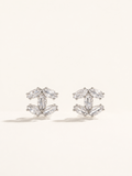 Acier inoxydable + Strass Boucles D’oreilles lettre X