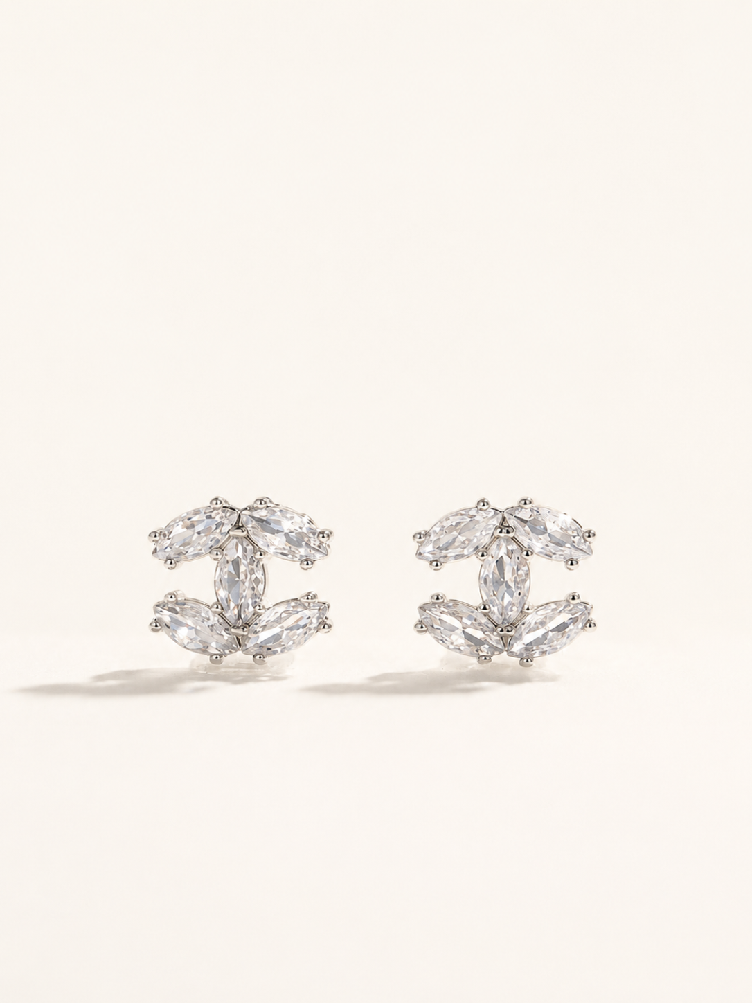 Acier inoxydable + Strass Boucles D’oreilles lettre X