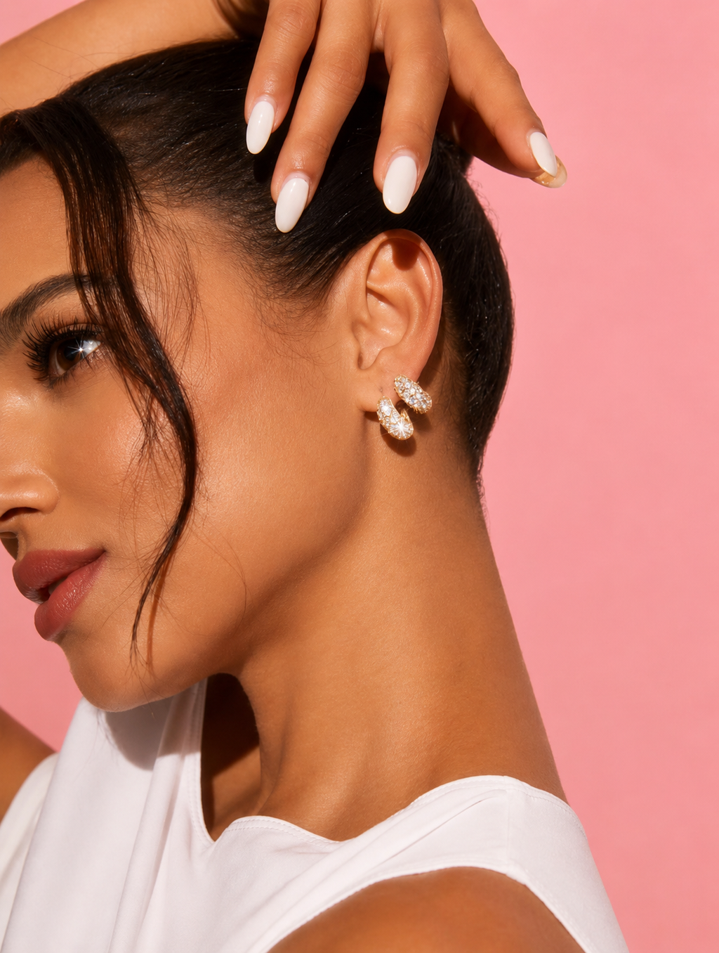 Acier inoxydable - Boucles D’oreilles Scintillantes
