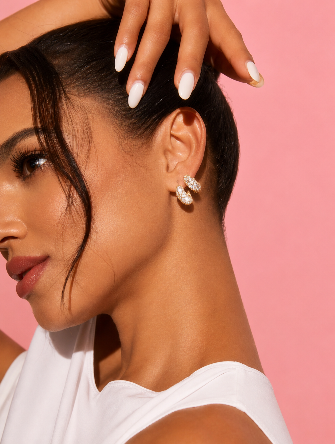 Acier inoxydable - Boucles D’oreilles Scintillantes